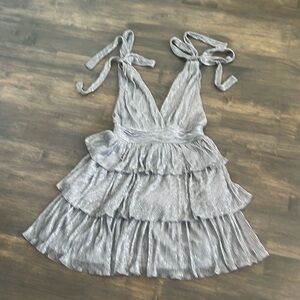 SILVER PARTY DRESS